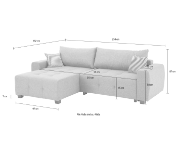 L-Form Ecksofas Bella thumbnail