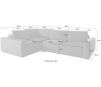 L-Form Ecksofas Bloomfield thumbnail