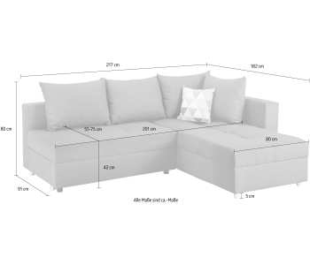 L-Form Ecksofas Italia thumbnail