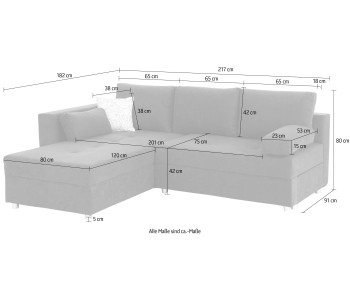 L-Form Ecksofas Sassari-Italia thumbnail