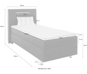 Boxspring 90x200 London