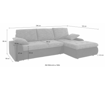 L-Form Ecksofas Indie thumbnail