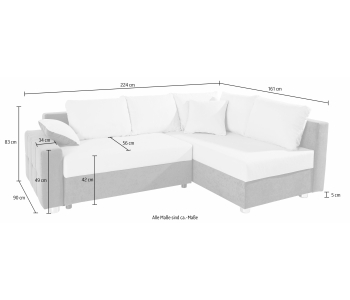 L-Form Ecksofas Parma thumbnail