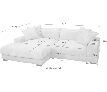 L-Form Ecksofas Zinal thumbnail