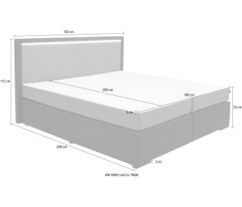 Boxspring 180x200 Athena