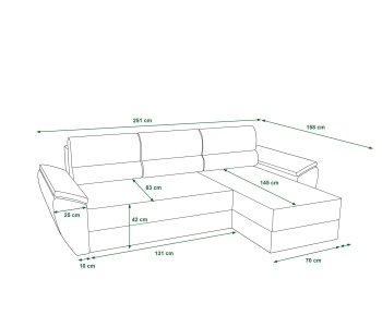 Ecksofas Rebi L2