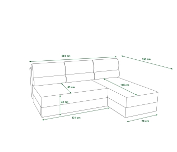 Ecksofas Rebi L1