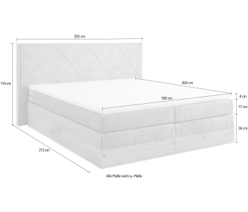 Boxspring 180x200 Bellevue