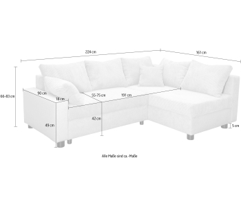 L-Form Ecksofas Parma thumbnail