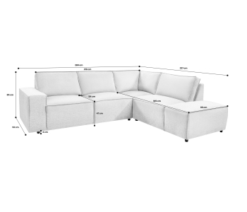 L-Form Ecksofas Gio thumbnail