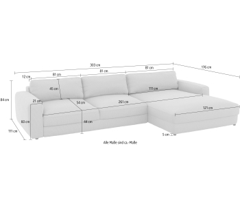 L-Form Ecksofas Bloomfield thumbnail