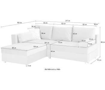 L-Form Ecksofas Sassari-Italia thumbnail