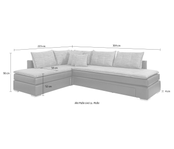 L-Form Ecksofas Night & Day thumbnail