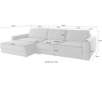 L-Form Ecksofas Bloomfield thumbnail