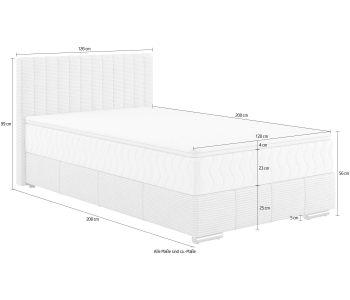 Boxspring 120x200 Thor thumbnail