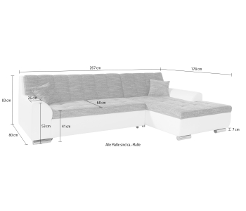 L-Form Ecksofas Treviso thumbnail