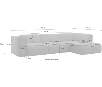 L-Form Ecksofas Merid thumbnail