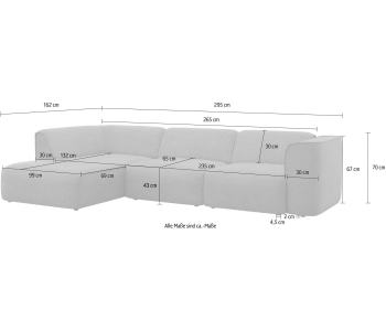 L-Form Ecksofas Merid thumbnail