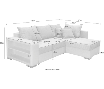 L-Form Ecksofas John thumbnail