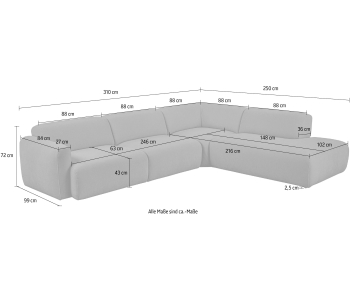 L-Form Ecksofas Myrland thumbnail