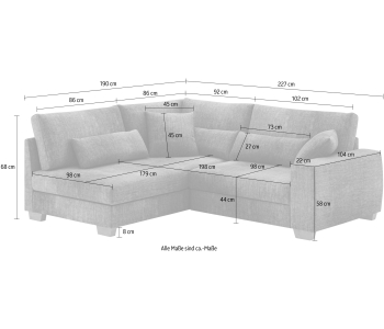 L-Form Ecksofas Hilla thumbnail