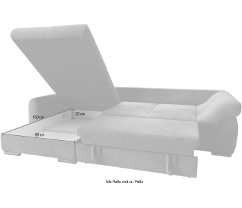 L-Form Ecksofas Livorno thumbnail