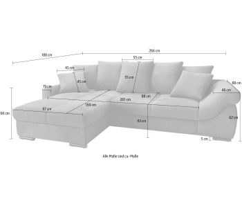 L-Form Ecksofas Livorno thumbnail