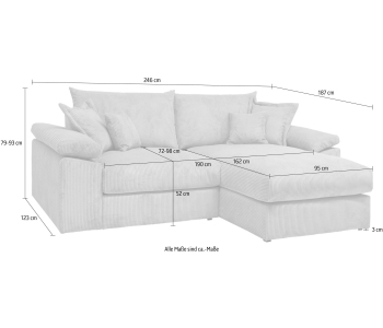 L-Form Ecksofas Soft&Cosy XL thumbnail