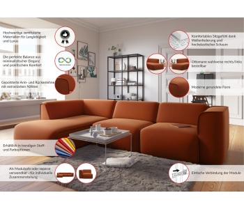 L-Form Ecksofas Merid thumbnail