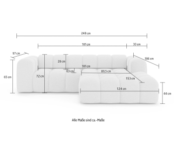L-Form Ecksofas KALLIE thumbnail