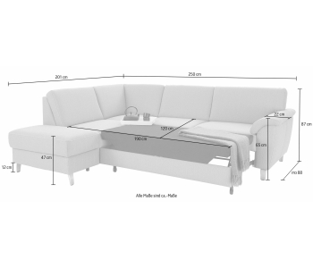 L-Form Ecksofas Texel thumbnail