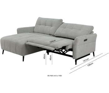 L-Form Ecksofas Denio thumbnail