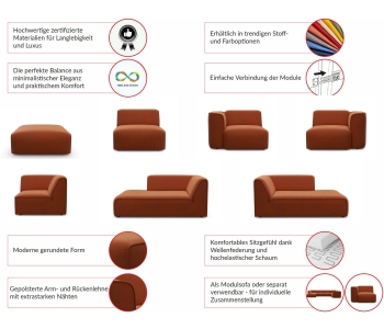 L-Form Ecksofas Merid thumbnail
