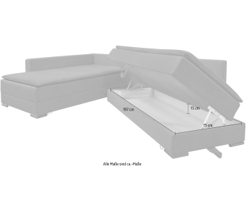 L-Form Ecksofas Night & Day thumbnail