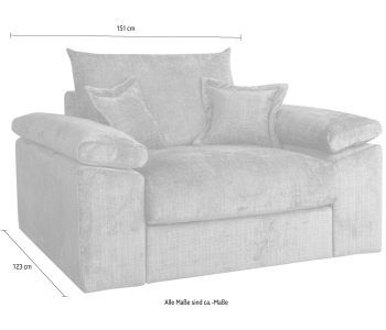 L-Form Ecksofas Soft&Cosy XXL thumbnail