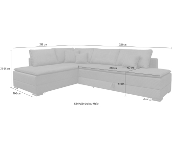 L-Form Ecksofas Night & Day thumbnail