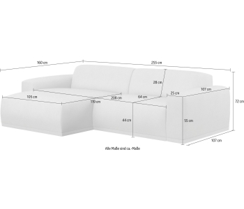 L-Form Ecksofas Braga thumbnail