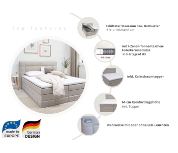 Boxspring 180x200 PHILLIPA thumbnail