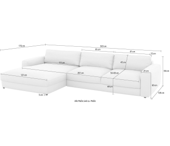 L-Form Ecksofas Bloomfield thumbnail