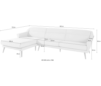 L-Form Ecksofas Bille thumbnail