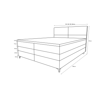 Boxspring 140x200 Bari thumbnail
