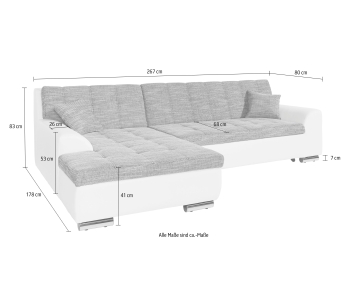 L-Form Ecksofas Treviso thumbnail