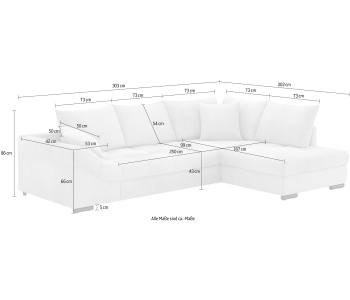 L-Form Ecksofas Allegro thumbnail