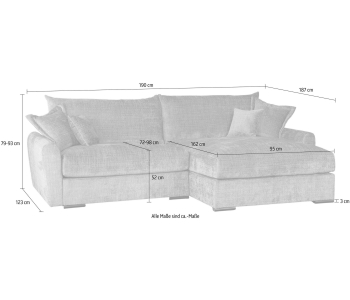 L-Form Ecksofas Finca XL thumbnail
