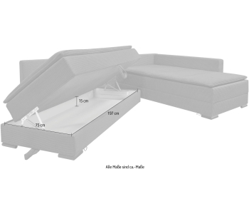 L-Form Ecksofas Night & Day thumbnail