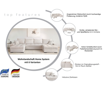 U Wohnlandschaft HOME SYSTEM XL thumbnail