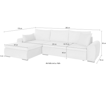 L-Form Ecksofas Win thumbnail