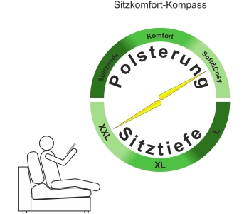 L-Form Ecksofas Soft&Cosy XXL thumbnail