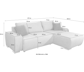 L-Form Ecksofas Pia thumbnail