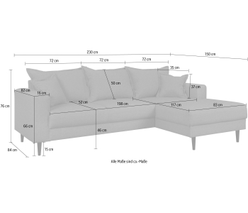 L-Form Ecksofas VEYRAS thumbnail